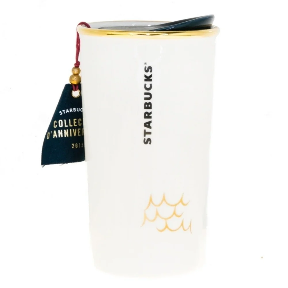 2016 Starbucks Siren Travel Mug Double Tumbler Mermaid Crystal Lips 10oz Face